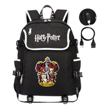 School Of Witchcraft And Wizardry Lion Print Usb Youth Student Backpack For Men And Women's Leisure Travel Backpack