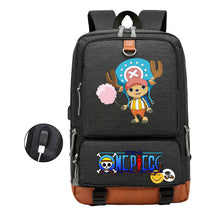Cartoon Pirate King Printed Usb Student Backpack Leisure Travel Backpack