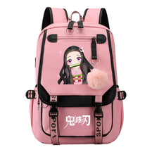 Cartoon Fashion Usb Youth Student Backpack Men's And Women's Leisure Ribbon Flip Backpack