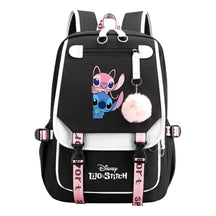 Interstellar Baby Stitch Usb Backpack With Casual Woven Strap Flip Back Backpack