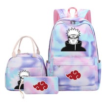 Naruto Teenage Student Girls School Bag Lunch Bag Three Piece Set Backpack Set