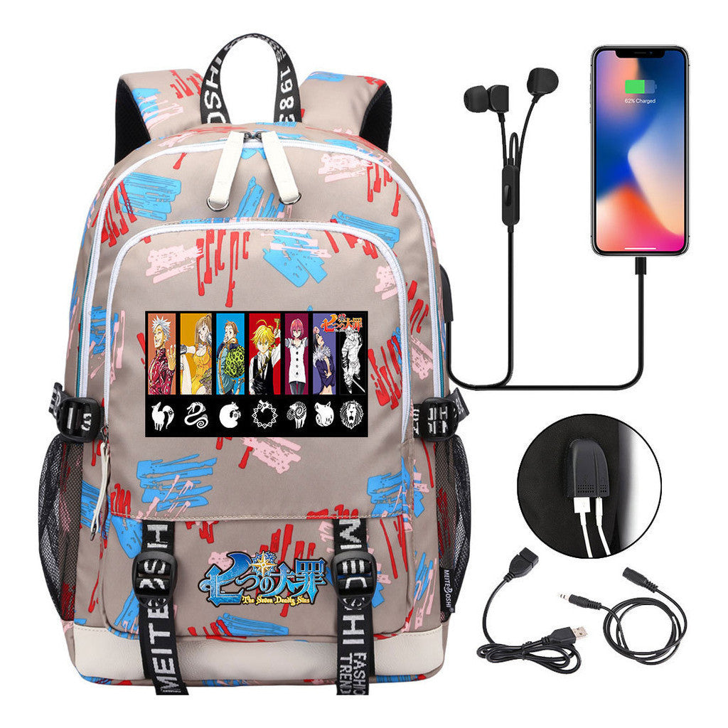Junior Student Backpack Usb Leisure Backpack For Boys And Girls