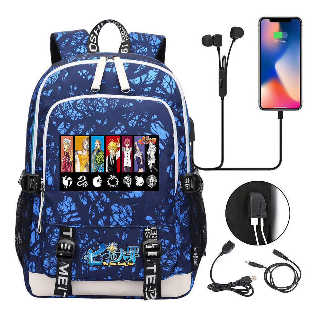 Junior Student Backpack Usb Leisure Backpack For Boys And Girls