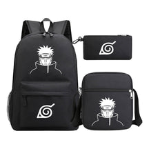 Anime Naruto Starry Sky Youth School Bag Three Piece Set For Men And Women Backpack Set