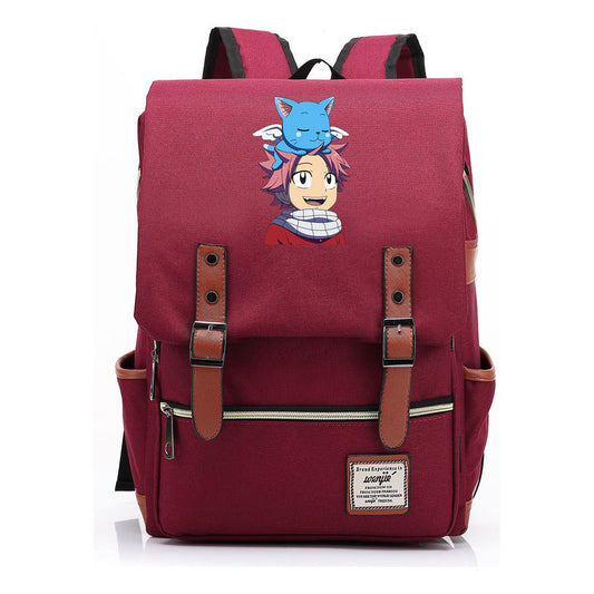 Printed Schoolbag Leisure Belt Buckle Classic Backpack For Young Students