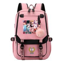 My Heroes Academy Usb Youth Student Backpack For Boys And Girls, Casual Woven Strap Flip Back Backpack