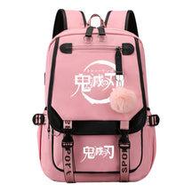 Cartoon Fashion Usb Youth Student School Bag Casual Ribbon Flip Backpack