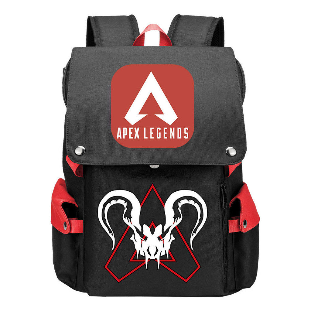 Apex Hero Print Usb Charging Cap Headpiece Student Backpack Leisure Backpack