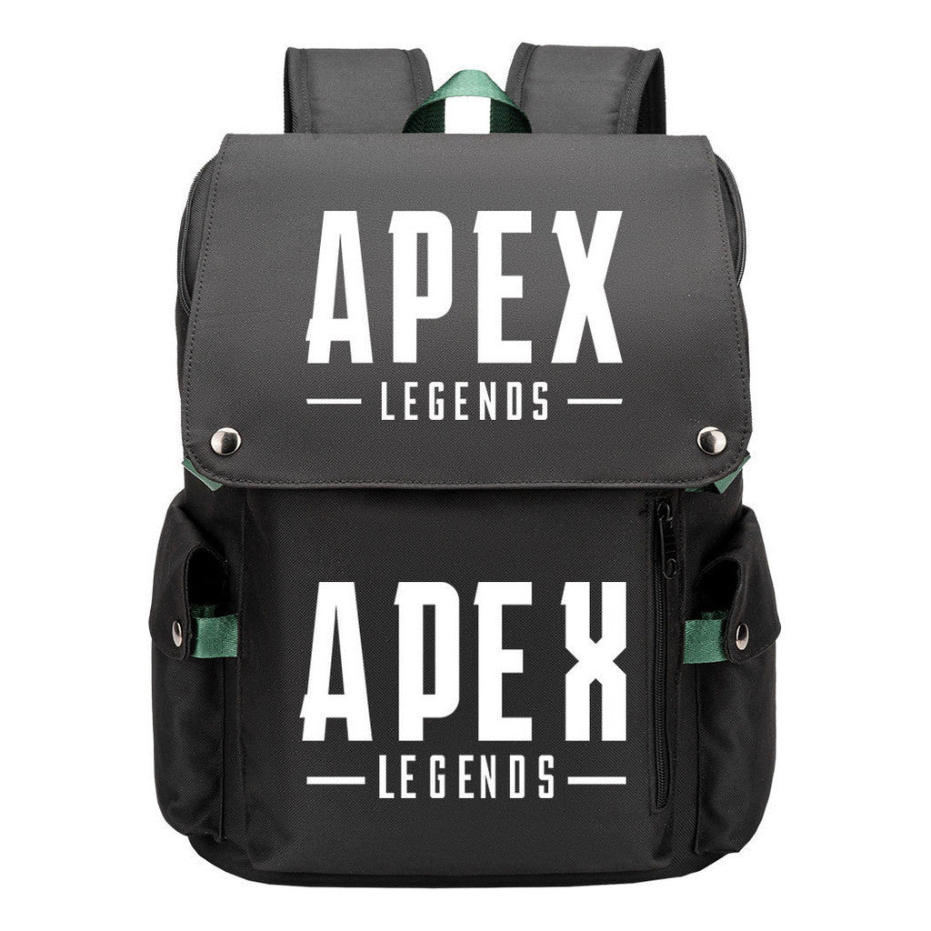 Apex Hero Print Usb Charging Cap Head Style Student School Bag Casual Backpack