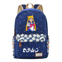 Anime Peripheral Beautiful Girl Warrior Student Backpack, Floral Casual Backpack