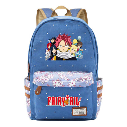 Teenage Student Backpacks, Floral Canvas, Girl Shoulders