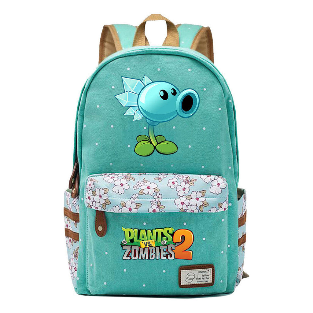 Game Plants Battle Printed Teenage Girl Student Backpack For Men And Women's Leisure Backpack