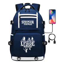Strange Story Printed Usb Youth Student Backpack For Men And Women's Leisure Travel Backpack