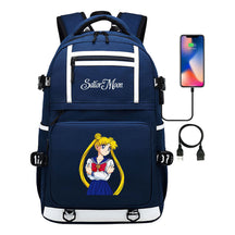 Anime Beauty Girl Warrior Usb Youth Student School Bag Men's And Women's Backpack Leisure Travel Backpack