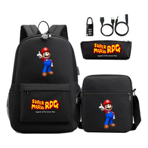 Usb Password Lock Youth Student Backpack Three Piece Set For Men And Women Backpacks
