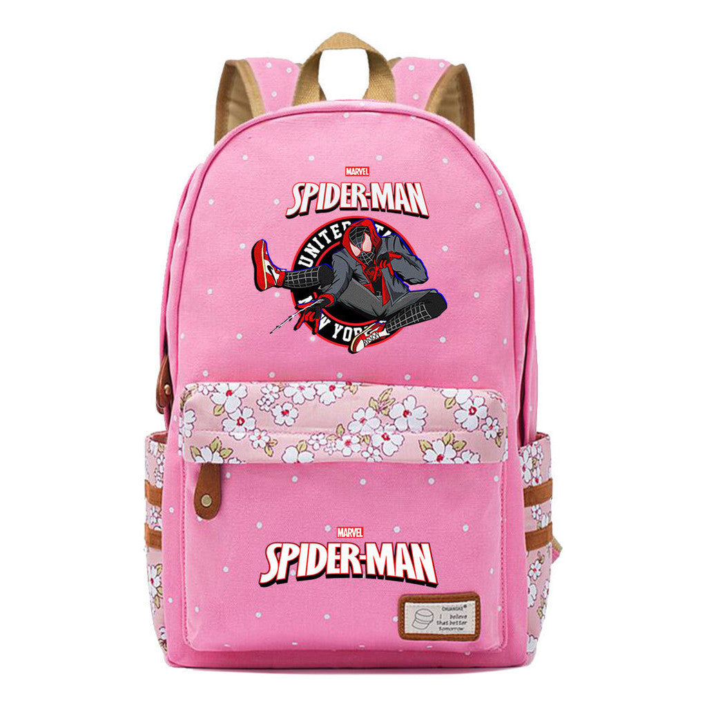 Superhero Printed Teenage Primary And Secondary School Backpacks For Men And Women's Leisure Travel Backpacks