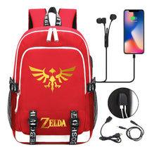 Golden Usb Youth Student Backpack For Leisure Sports Backpack
