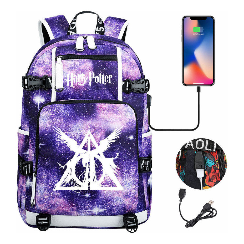 Magic School Usb Youth Student Backpack For Men And Women Leisure Travel Backpack