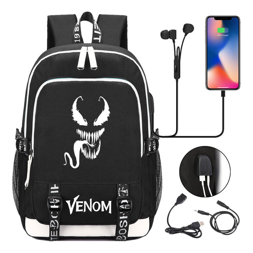 Youth Student Backpack Usb Men's And Women's Leisure Backpack