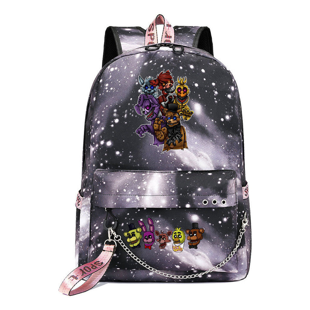 Toy Bear Game Usb Youth Student Backpack For Men And Women Leisure Travel Backpack
