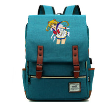 Anime Beauty Girl Warrior Youth Student School Bag Usb Men's And Women's Leisure Backpack