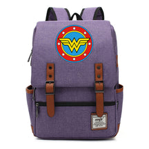 Anime Wonder Woman Printed Youth Student School Bag Men's And Women's Leisure Belt Buckle Backpack