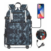 Printed Usb Youth Student School Bag Leisure Large Capacity Travel Backpack