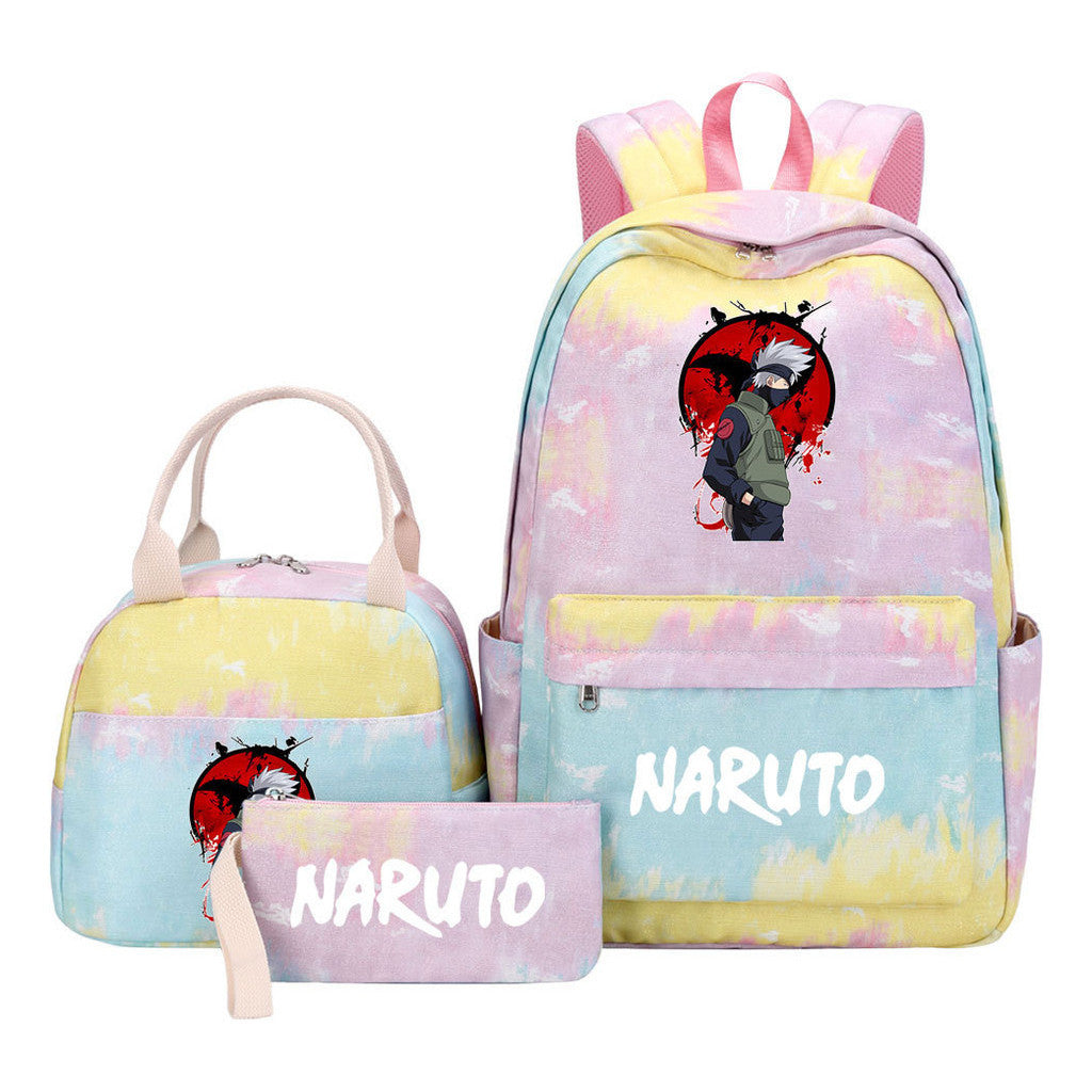 Naruto Girls School Bag Lunch Bag Three Piece Set Backpack Set