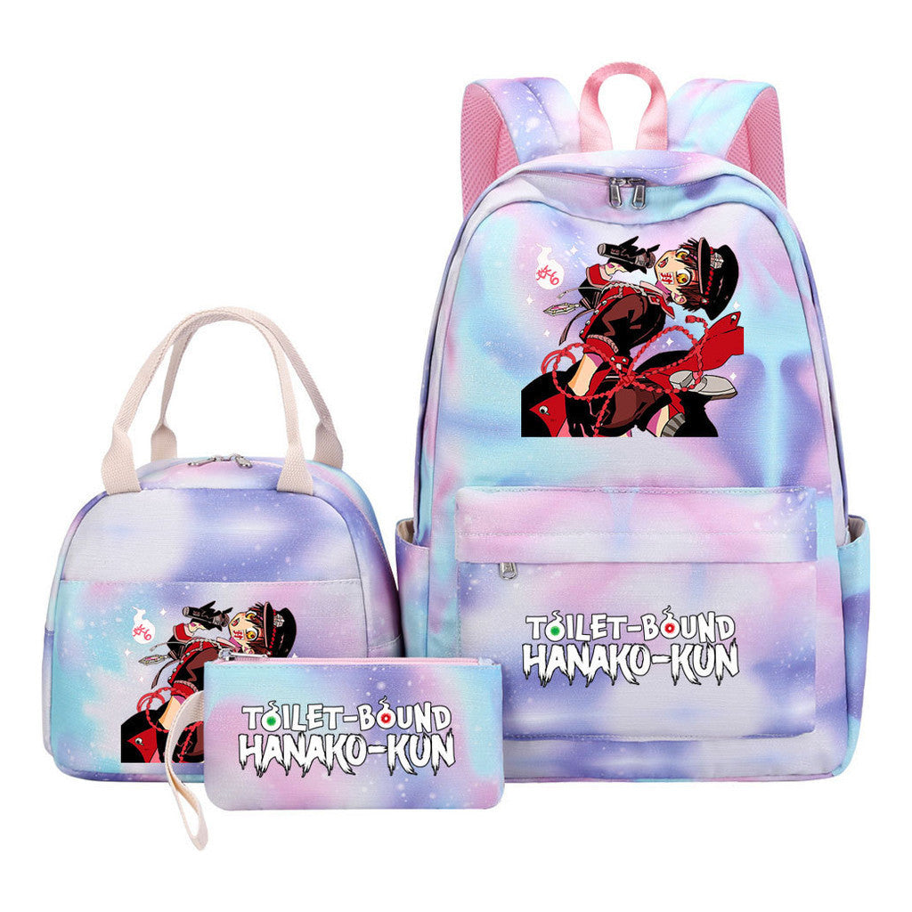 Teenage Student Girl Backpack Lunch Bag Three Piece Set Backpack Set
