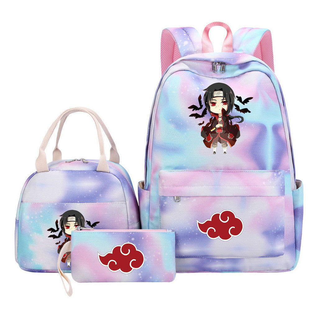 Naruto Girls School Bag Lunch Bag Three Piece Set Backpack Set