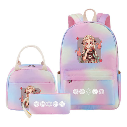 Teenage Student Girl Backpack Lunch Bag Three Piece Set Backpack Set