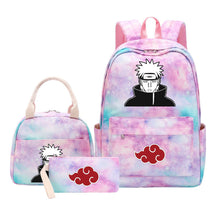Naruto Teenage Student Girls School Bag Lunch Bag Three Piece Set Backpack Set