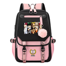 My Heroes Academy Usb Youth Student Backpack With Casual Woven Strap Flip Back Backpack