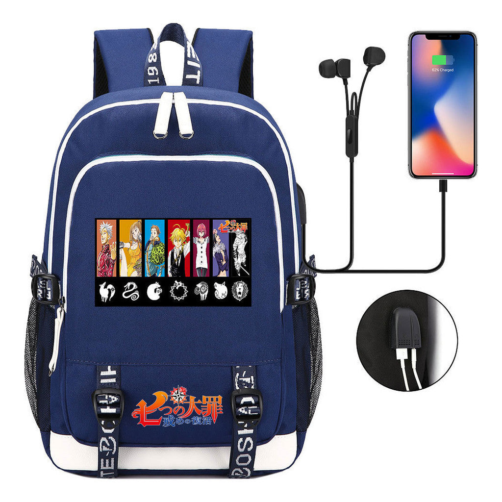 Junior Student Backpack Usb Leisure Backpack For Boys And Girls