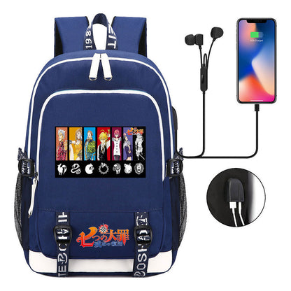 Junior Student Backpack Usb Leisure Backpack For Boys And Girls