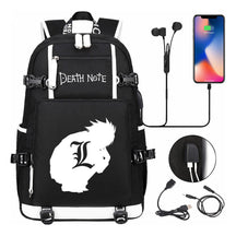 Death Note Usb Large Capacity Youth Student Backpack For Boys And Girls Leisure Travel Backpack