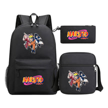 Anime Naruto Starry Sky Student School Bag Three Piece Set For Men And Women Backpack Set