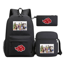 Anime Naruto Starry Sky Youth School Bag Three Piece Set For Boys And Girls Backpack Set