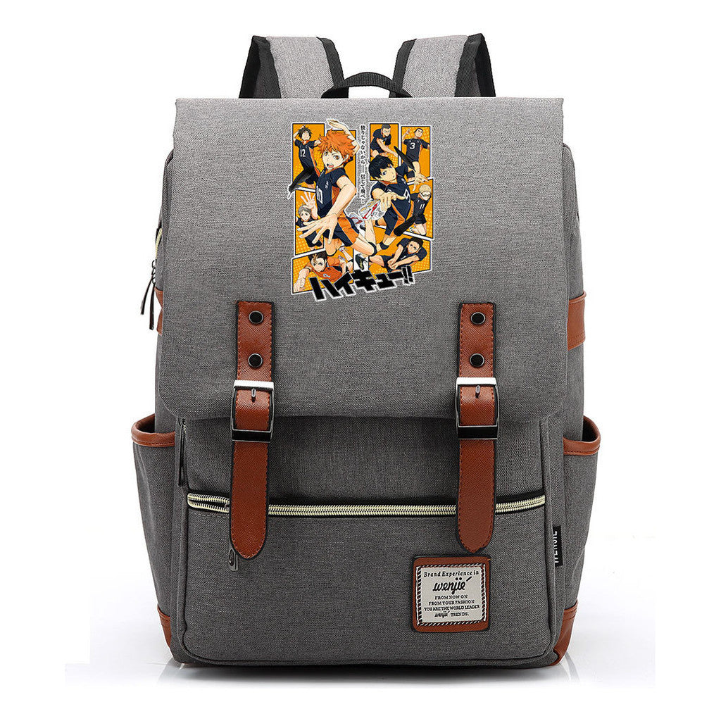 Volleyball Youth Printed Youth School Bag Casual Belt Buckle Classic Backpack