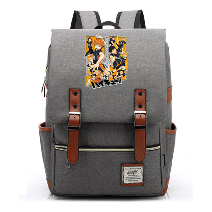 Volleyball Youth Printed Youth School Bag Casual Belt Buckle Classic Backpack