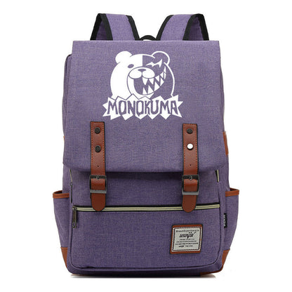 Printed Teenage Student Backpack For Men And Women With Casual Belt Buckle Classic Backpack
