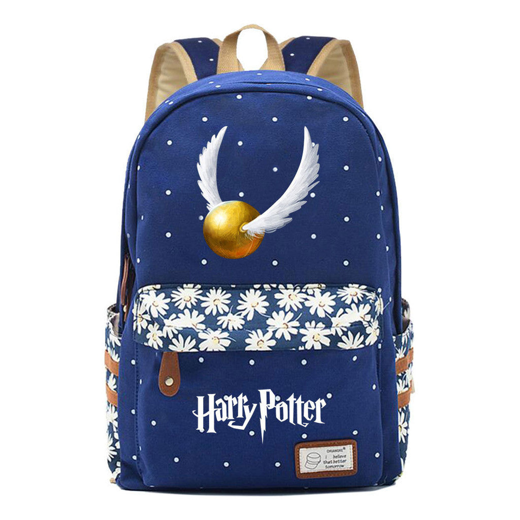 School Of Witchcraft And Wizardry Youth Student School Bag Fragmented Canvas Girl Backpack