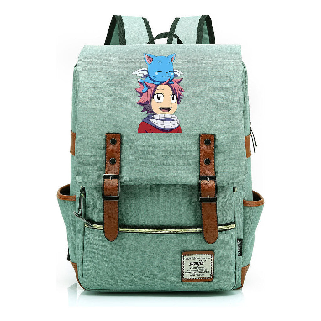 Printed Schoolbag Leisure Belt Buckle Classic Backpack For Young Students