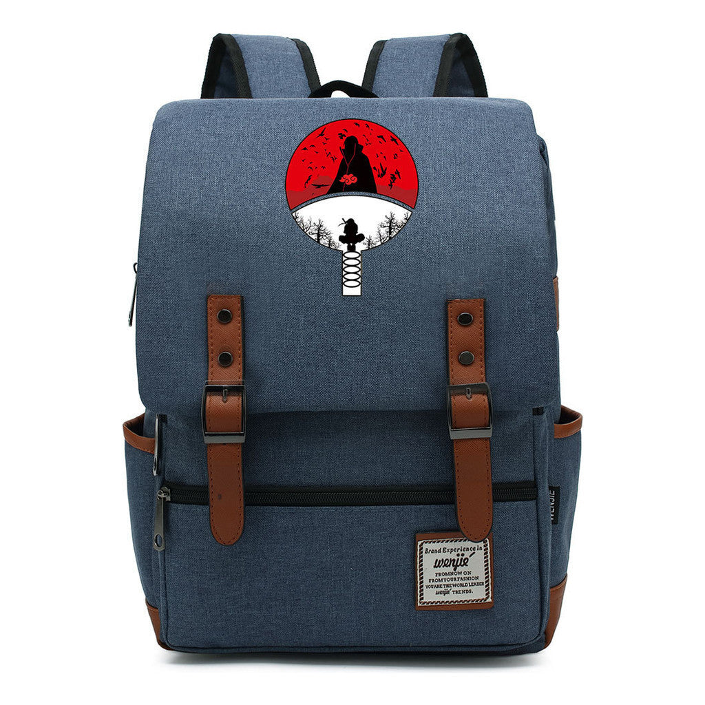 Naruto Printed Teenage Student Backpack For Men And Women, Casual Belt Buckle, Classic Backpack