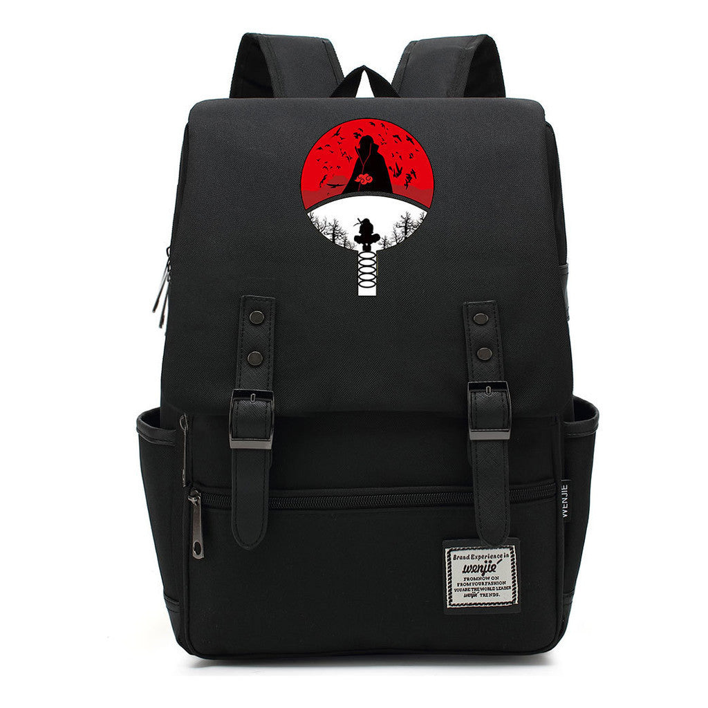 Naruto Printed Teenage Student Backpack For Men And Women, Casual Belt Buckle, Classic Backpack
