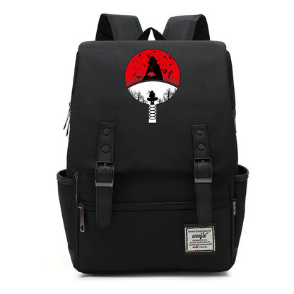 Naruto Printed Teenage Student Backpack For Men And Women, Casual Belt Buckle, Classic Backpack