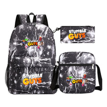 Three piece printed student backpack set for boys and girls, backpack set