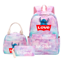 Interstellar Baby Stitch Youth Student Girls School Bag Lunch Bag Three Piece Set Backpack Set