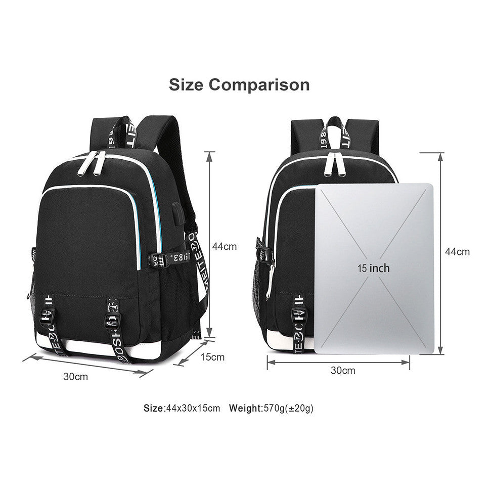 Usb Youth Primary And Secondary School Student Backpack For Men And Women's Leisure Sports Backpack