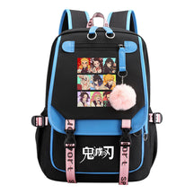 Cartoon Fashion Usb Youth Student Backpack Boy's And Girl's Leisure Ribbon Flip Backpack
